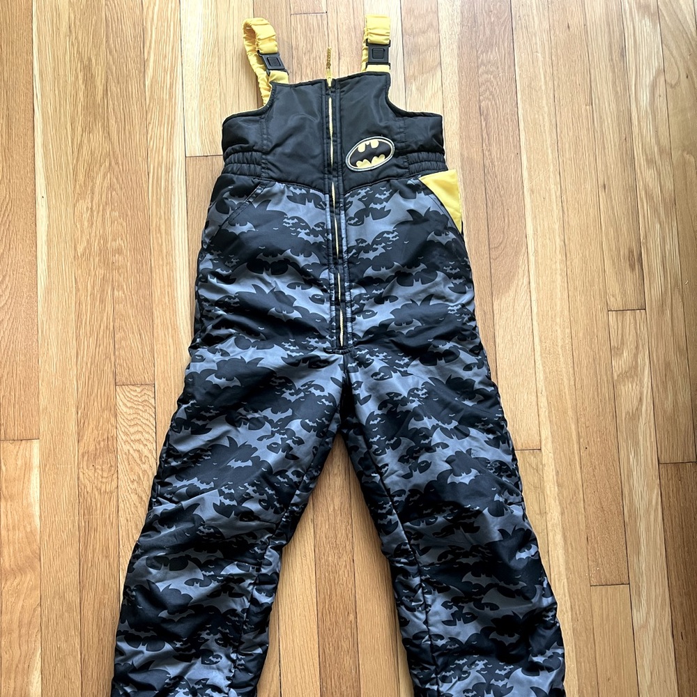 Batman Boys Snow Bib Overalls - Size M, Good condition